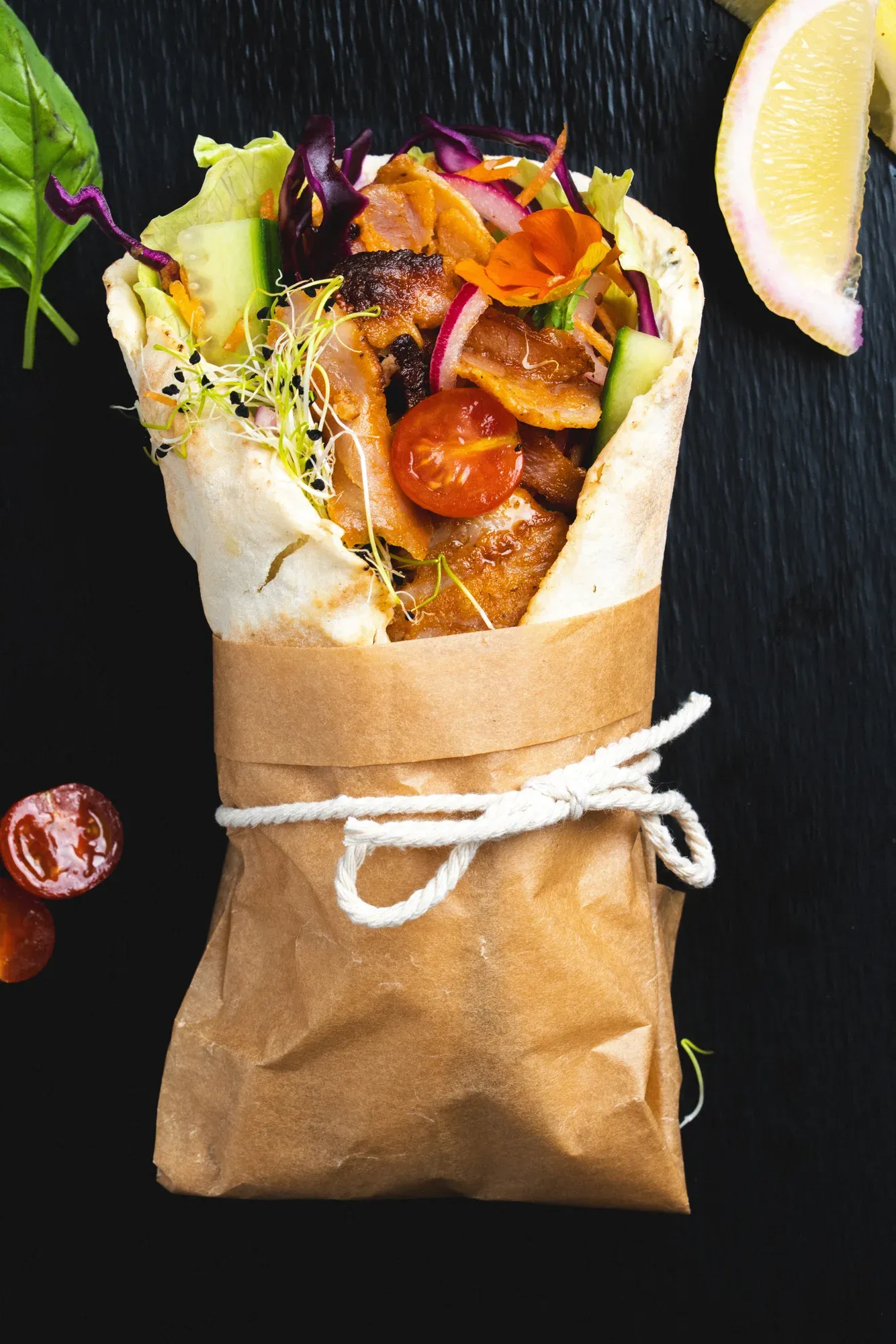 Sandwich kebab bœuf-agneau en assemblage par Pierre